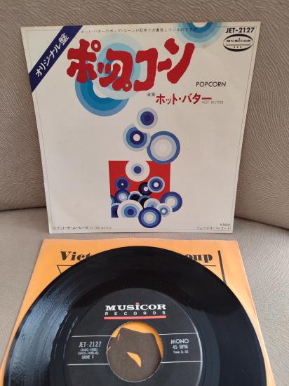 HOT BUTTER  - POPCORN - 1972 Japonya Basım 45lik Plak