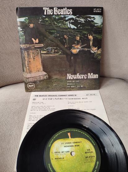 BEATLES - Drive My Car / Michelle  - 1970 Japonya Basım 45 LİK Boyutunda  33lük Mini LP Plak 2.el