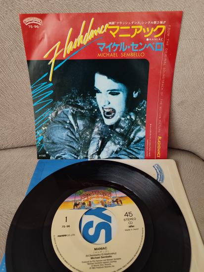 MICHAEL SEMBELLO - Maniac - 1983 Japonya Basım  45 LİK PLAK