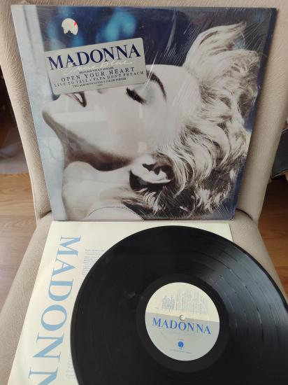 MADONNA - True Blue - USA 1986 Basım Albüm - POSTERLİ LP Plak