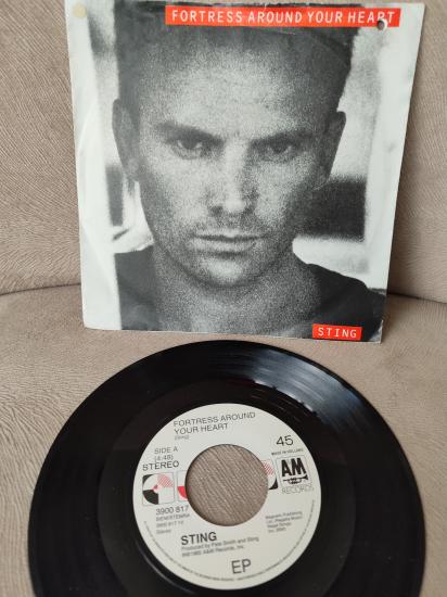 STING - Fortress Around Your Heart - 1985 Hollanda 45 lik Plak
