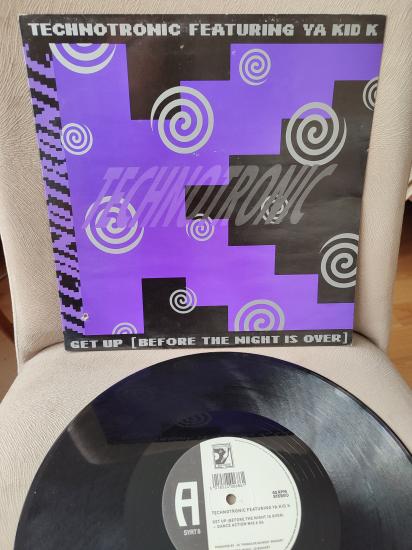 TECHNOTRONIC & Ya Kid K - GET UP/Before The Night is Over 1990 UK Basım Maxi Single 45lik Plak 2.el