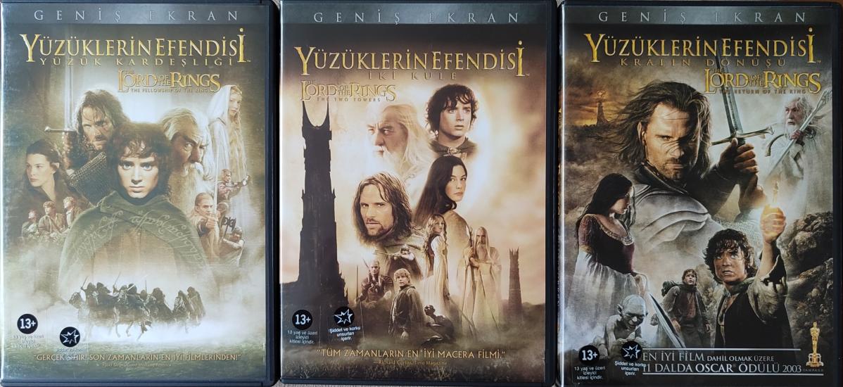 YÜZÜKLERİN EFENDİSİ / The Lord of The Rings - Yüzük Kardeşliği / İki Kule / Kralın Dönüşü 3 DVD Set