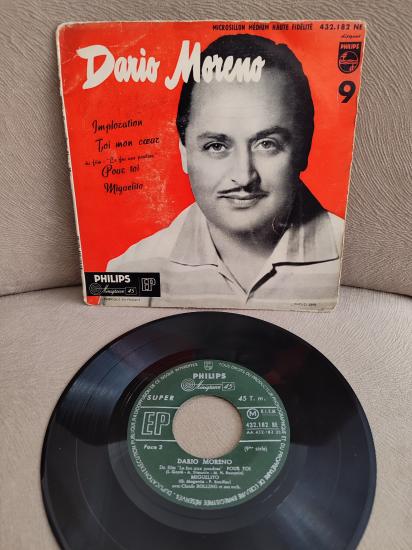 DARIO MORENO -  9° Série - 1957 Fransa Basım Nadir EP Plak (4 Parçalık)