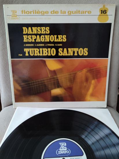 DANSES ESPAGNOLES - Turibio Santos - 1974 Fransa Basım Albüm - 33 lük LP Plak