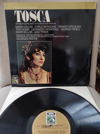 MARIA CALLAS  - Puccini / Tosca - 1965 Almanya Basım Albüm -  33 lük Plak LP