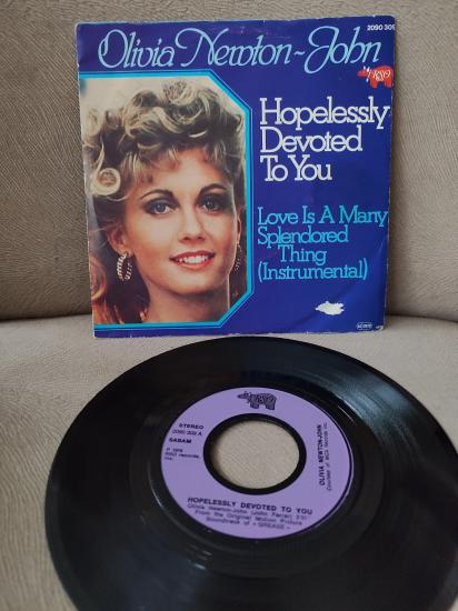Olivia Newton-John - Hopelessly Devoted To You 1978 Almanya Basım 45 lik Plak