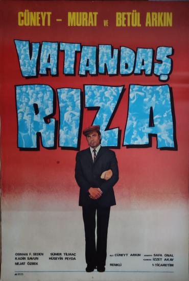 VATANDAŞ RIZA - Cüneyt Arkın 70X100 cm Ebatında Film Afişi