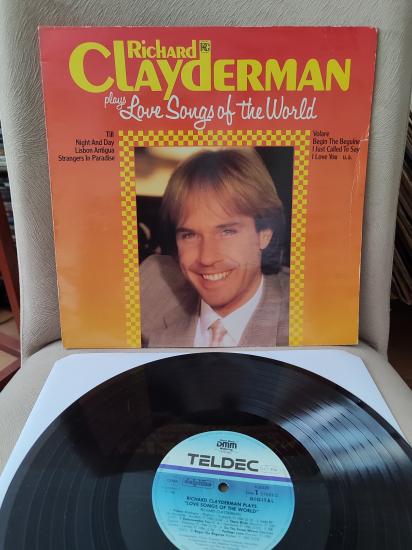 RICHARD CLAYDERMAN - Plays Love Songs Of The World 1987 Almanya Basım Albüm - LP Plak