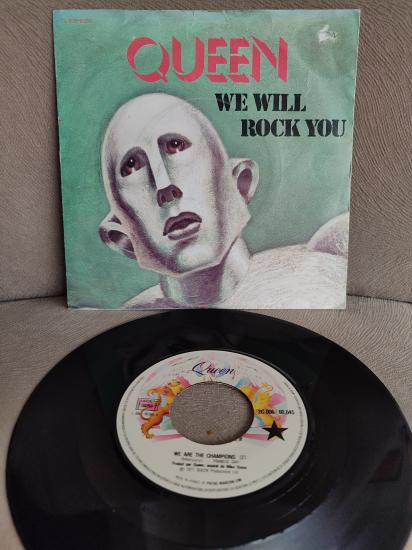 QUEEN - We Are The Champions / We Will Rock You  1977 Fransa Basım 45lik Plak