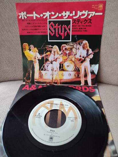 STYX - BOAT ON THE RIVER - 1979  Japonya Basım Nadir 45lik Plak