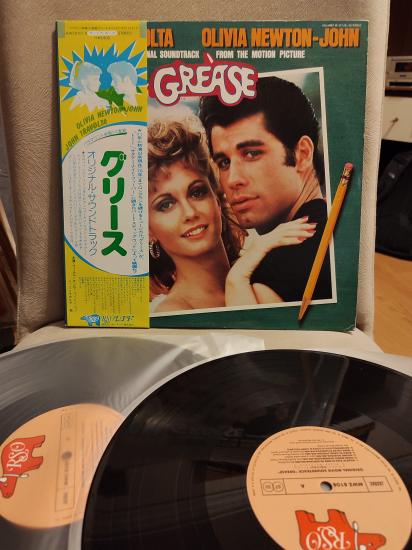 GREASE - The Original Soundtrack -  1978 Japonya Basım Double  LP Plak - Obi’li