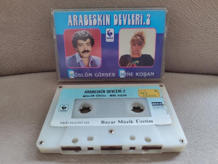 ARABESKİN DEVLERİ 2 - Müslüm Gürses / Mine Koşan‎ -  1991 Türkiye Basım Kaset Albüm