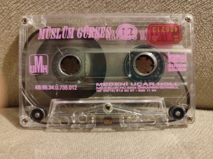 Müslüm Gürses 12 - 1995 Türkiye Basım  Kaset - Kapaksız / Medeni Uçar Kasetçilik 2. el