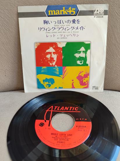 LED ZEPPELIN - Whole Lotta Love / Living Loving Maid - 1971 Nadir Japonya Basım 45lik Plak 2.el