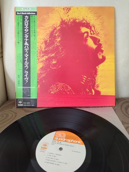  Carlos Santana & Buddy Miles! Live!  - 1974 Japonya  Basım LP Plak - Obi’li 2.EL