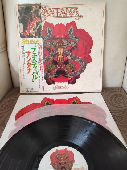 SANTANA  - Festival - 1976 Japonya  Basım LP Plak - Obi’li