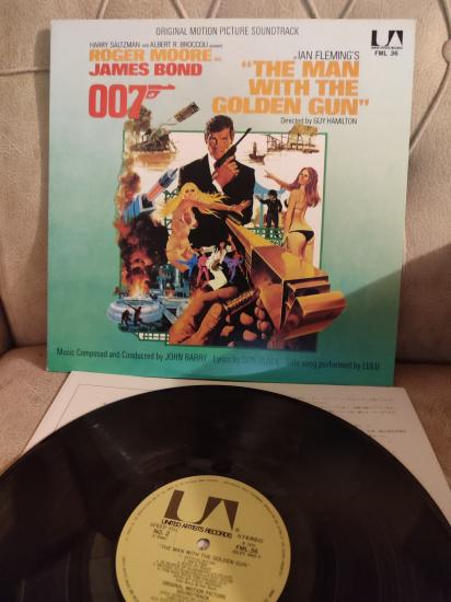 007 JAMES BOND  -The Man With The Golden Gun - 1974 Nadir Japonya  Basım LP Albüm Plak