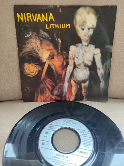 NIRVANA - Lithium - 1991 Almanya  Basım Nadir 45lik Plak