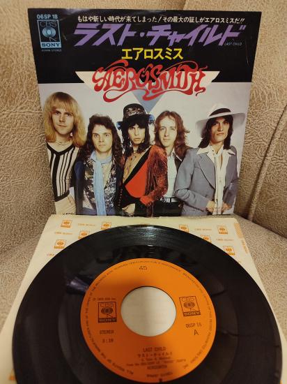 Aerosmith ‎– Last Child / Combination - 1976 Japonya Basım 45lik Plak