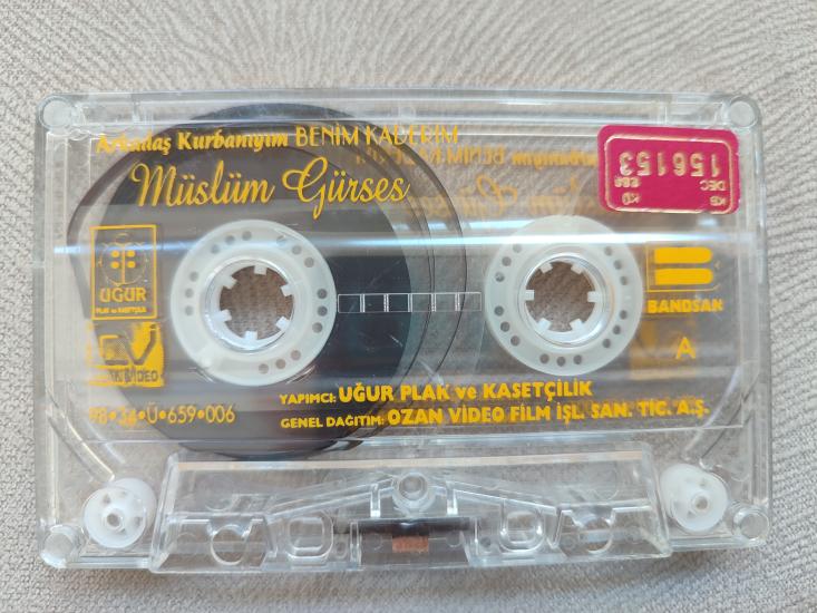 MÜSLÜM GÜRSES - Benim Kaderim / Arkadaş Kurbanıyım 1998 Türkiye Basım Kaset Albüm - Kapaksız