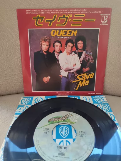 QUEEN - Save Me / Sheer Heart 1980 Japonya Basım 45lik Plak