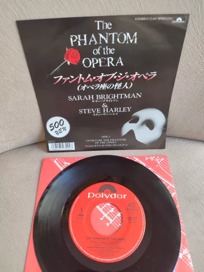 THE PHANTOM OF THE OPERA - Sarah Brightman - 1984 Japonya Basım Nadir  45lik Plak