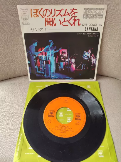 SANTANA - Oye Como Va - 1970 Japonya Basım 45lik Plak