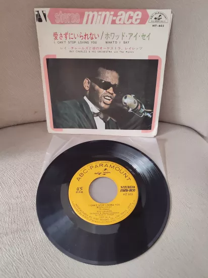 RAY CHARLES - I Can’t Stop Loving You / What’d I Say - 1966 Japonya Basım 45lik Plak