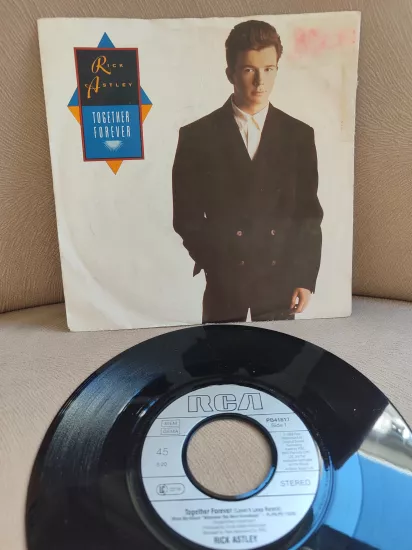 RICK ASTLEY - Together Forever - 1988 Almanya  Basım 2.el 45lik Plak