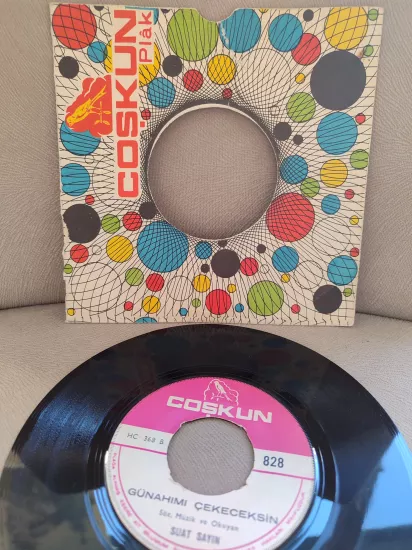SUAT SAYIN - Artık Sevmiyeceğim / Günahımı Çekeceksin 1968 Türkiye Basım 45lik Plak 2. el