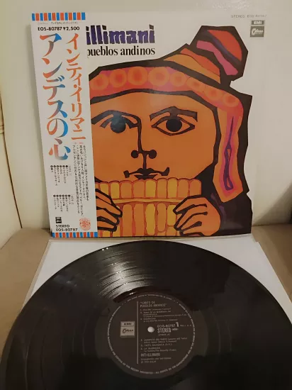 Inti-Illimani - Canto De Pueblos Andinos 1976 Japonya Basım Albüm - 33 lük LP Plak - Obi’li 2.EL