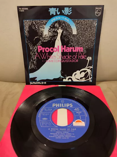 PROCOL HARUM - A Whiter Shade of Pale - 1976 Japonya  Basım 45lik  Plak 2.EL
