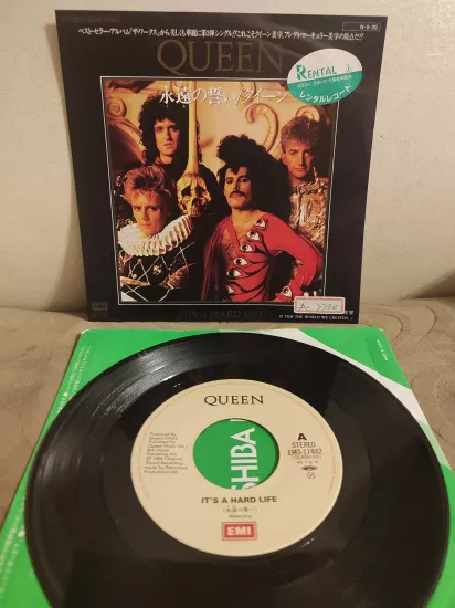 QUEEN  - It’s A Hard Life -  Nadir Japonya 1984  Basım 45’lik Plak 2.el