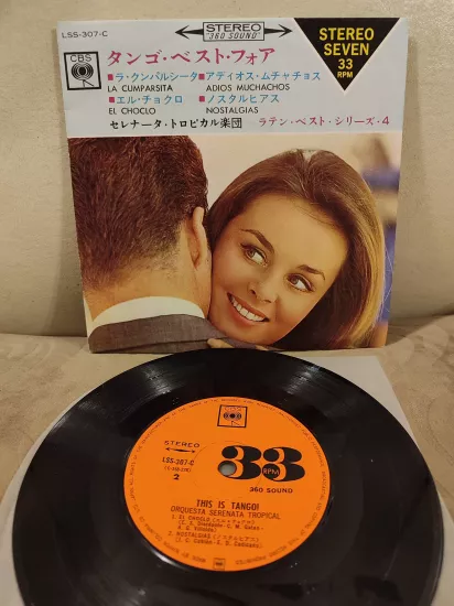 THIS IS TANGO - Orkestra Serenata Tropical - Nadir Japonya Dönem Basım EP Plak ( 4 Parçalık ) 2.el