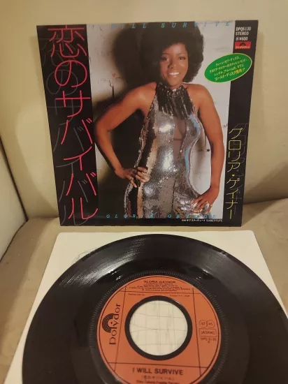 GLORIA GAYNOR - I Will Survive - Japonya 1979 Basım 45lik Plak - Kahverengi Göbek Etiketli 2.el