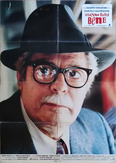 Stanno Tutti Bene - 1990 Yılı - Marcello Mastroianni- 68x94 Boyutlarında Orjinal Film Afişi 2.el