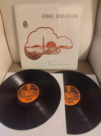 KING CRIMSON  -Texas Arlington Hall - Nadir 1975 USA Basım - 2 LP Unofficial Release Plaklar 2.el