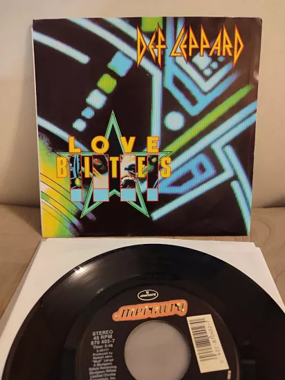DEF LEPPARD - Love Bites  - 1988 USA Basım 45 lik Plak 2.EL