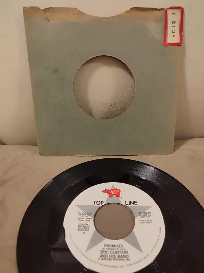 Eric Clapton - Cocaine / Promises - 1977 USA Basım 45lik Plak - Kapaksızdır 2.el