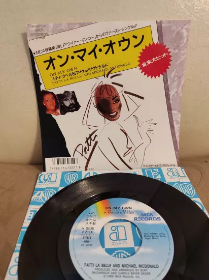 Patti La Belle / And Michael McDonald - On My Own - 1986 Japonya Basım 45 lik Plak 2.EL