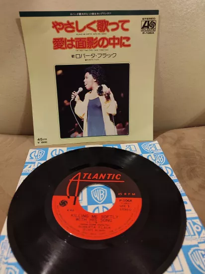 Roberta Flack ‎– Killing Me Softly With His Song - 1976 Japonya Basım 45lik Plak 2.el