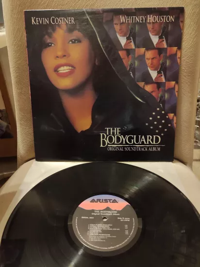 THE BODYGUARD - Whitney Houston / Soundtrack  Nadir 1992 Güney Kore Basım Albüm  Plak Posterli 2.EL