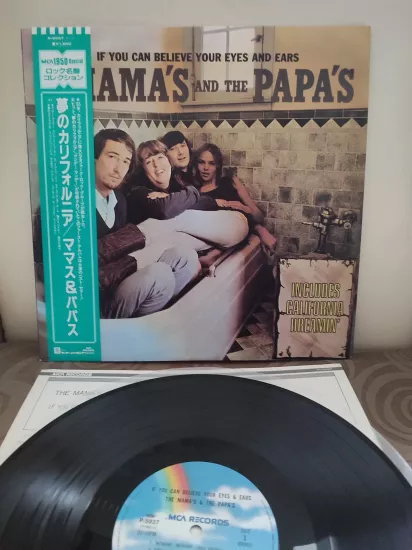 The MAMAS & PAPAS -If You Can Believe Your Eyes & Ears 1985 Japonya Basım Nadir LP Plak Obi’li 2.el