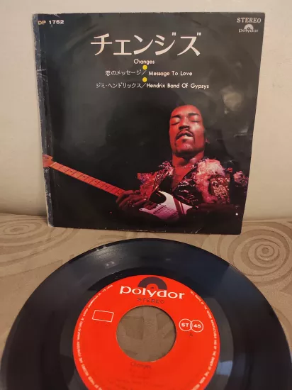 JIMI HENDRIX - Changes / Message To Love - 1970 Japonya Basım 45lik Plak 2.el