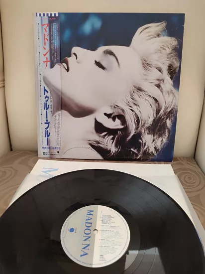 MADONNA - True Blue - 1986 Japonya  Basım  LP Plak Albüm - Obi’li 2.EL