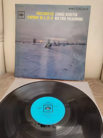 Shostakovitch - L. Bernstein, NY Phil. ‎Symphony No. 5, Op. 47 - 1964 Japonya  Basım  LP  Plak 2.el