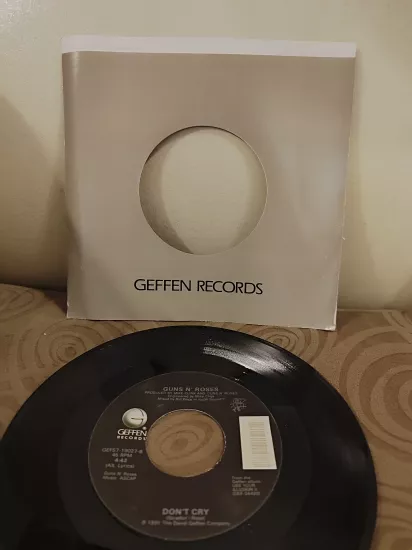 GUNS N’ ROSES - Don’t Cry  - 1991 USA Basım 45lik Plak - Firma Kapaklı 2.el