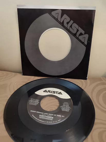 Eurythmics - Sweet Dreams - 1991 USA Basım 45lik Plak - Firma Kapaklı 2.el