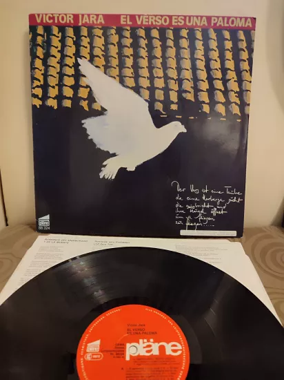 VICTOR JARA - El Verso Es Una Paloma 1983 Almanya Basım LP Albüm Plak 2.EL